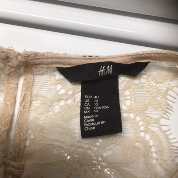H&M satiny camisole with lace detail size 10 - Picture 4 of 4